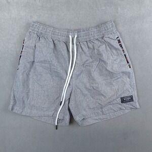 Wowie Shorts Mens Medium Aztec Trim Gray 6" Inseam Drawstring Pockets